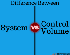 Comparison between System and Control Volume