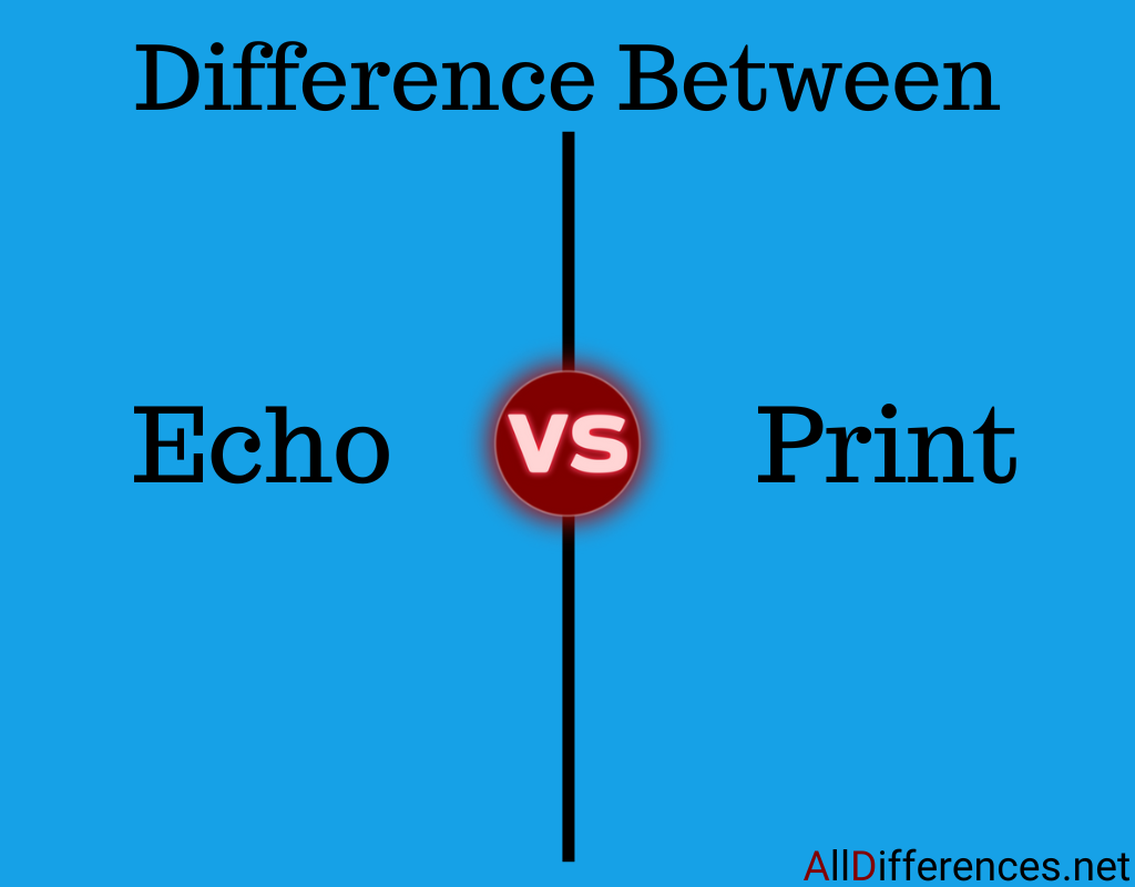Difference Echo and Print PHP (Tabular Form)